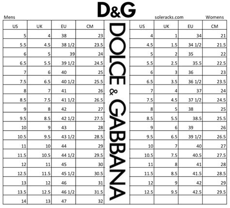 dolce gabbana men size chart|Dolce & Gabbana shoe size chart.